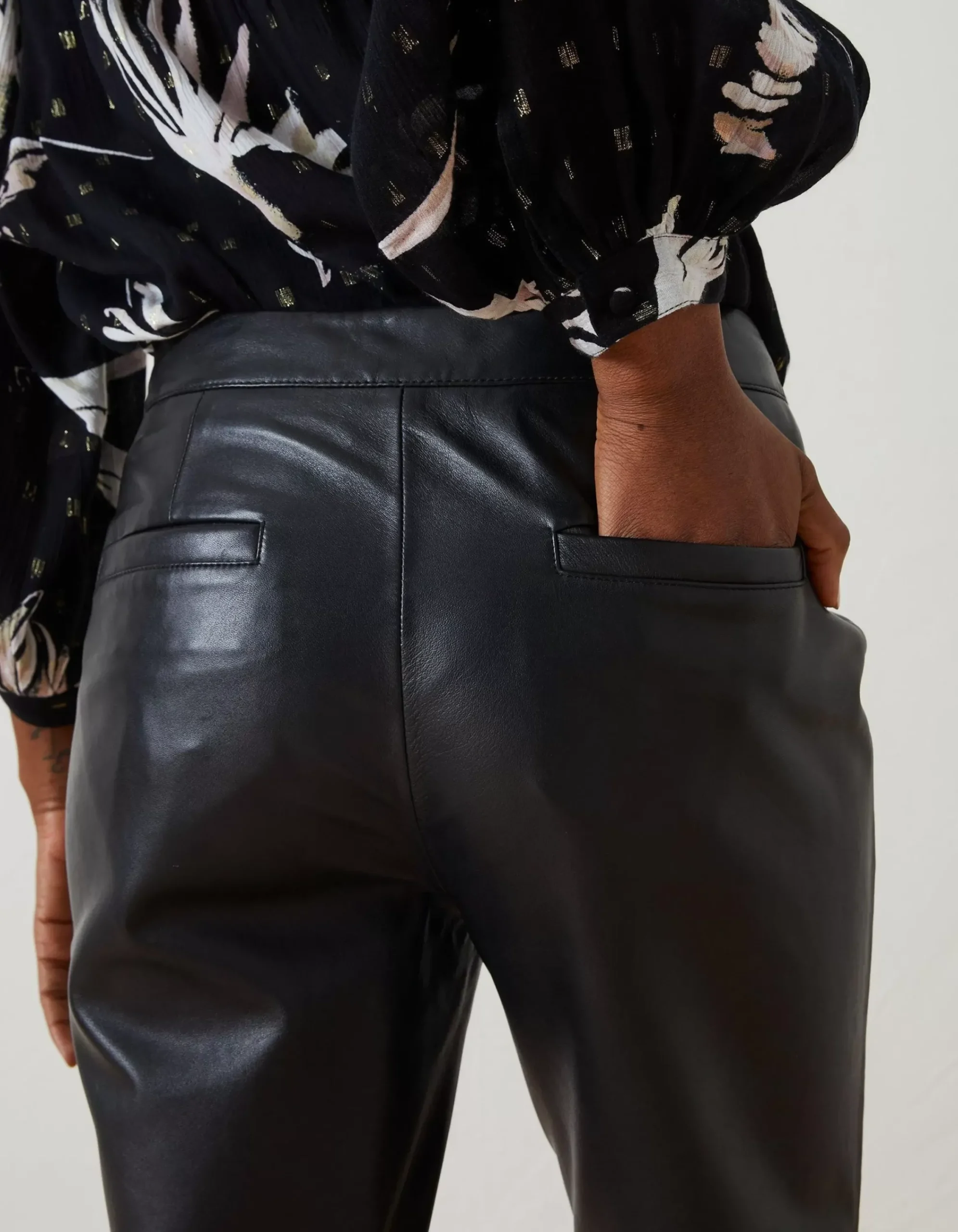 Women FatFace View All|Lana Leather Tapered Trousers