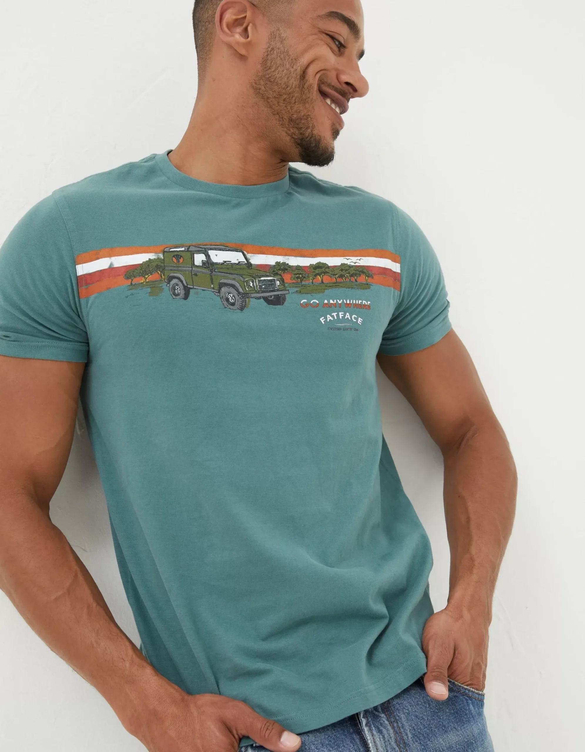 Gifts FatFace Land Rover Collaboration|Land Rover Embroidered T-Shirt