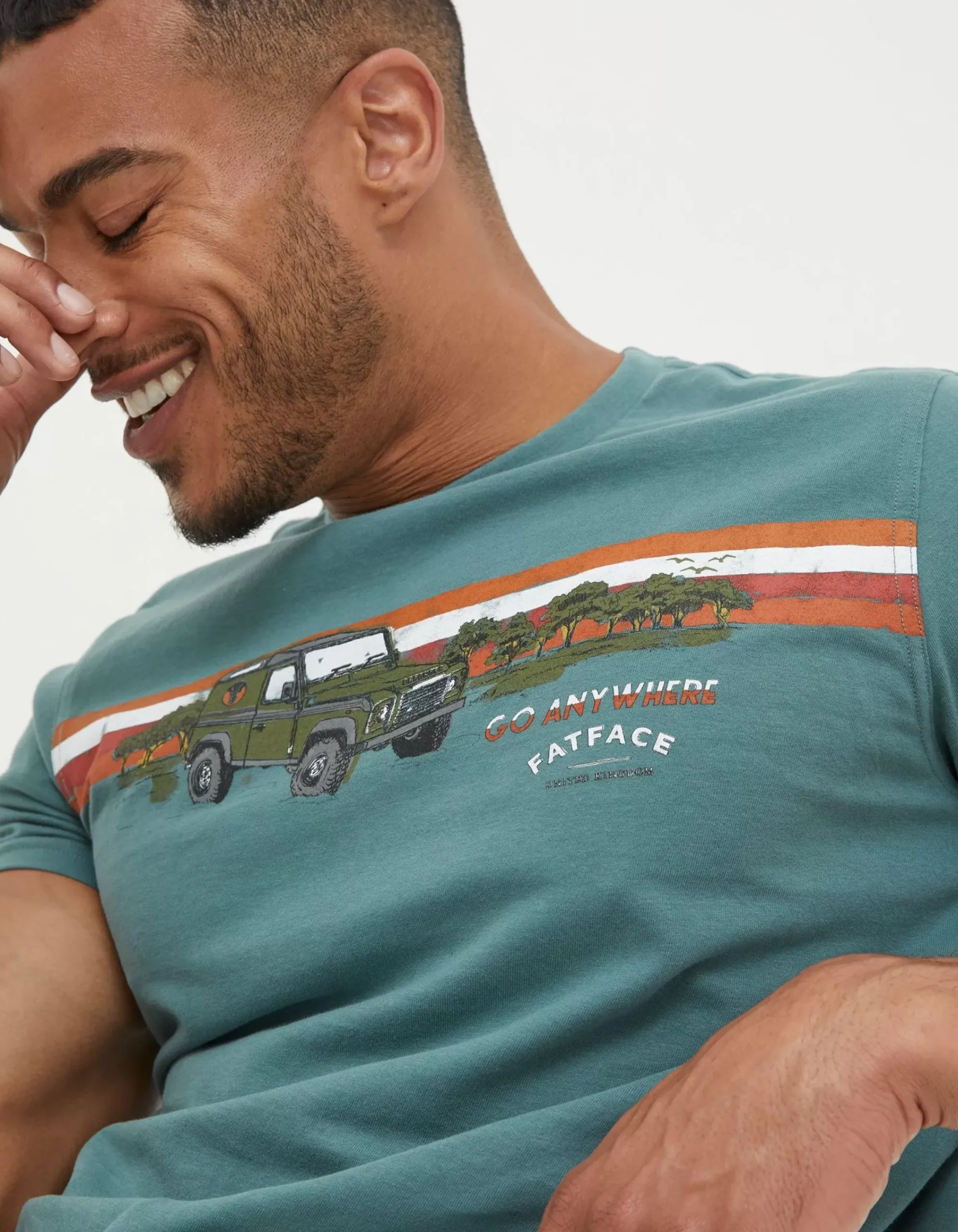 Gifts FatFace Land Rover Collaboration|Land Rover Embroidered T-Shirt