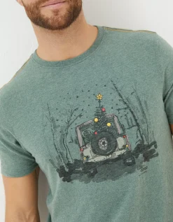 Men FatFace View All|Land Rover Painted T-Shirt