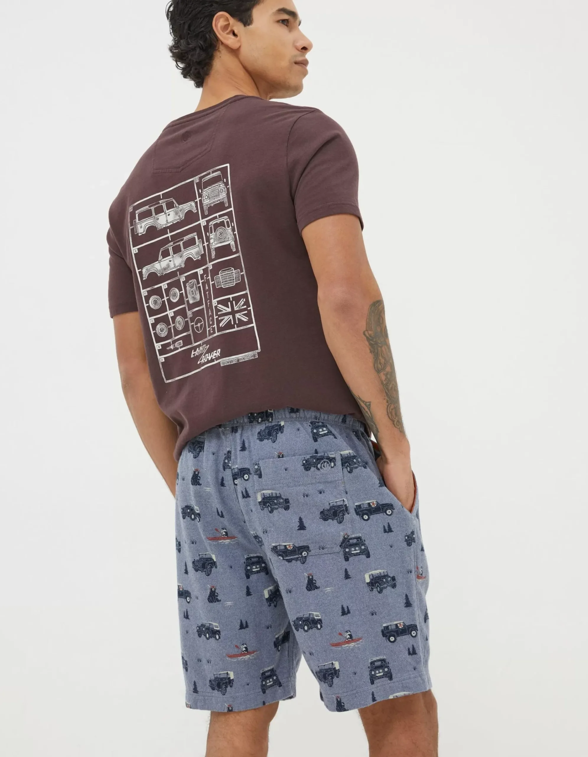 Gifts FatFace Land Rover Collaboration|Land Rover Pyjama Shorts