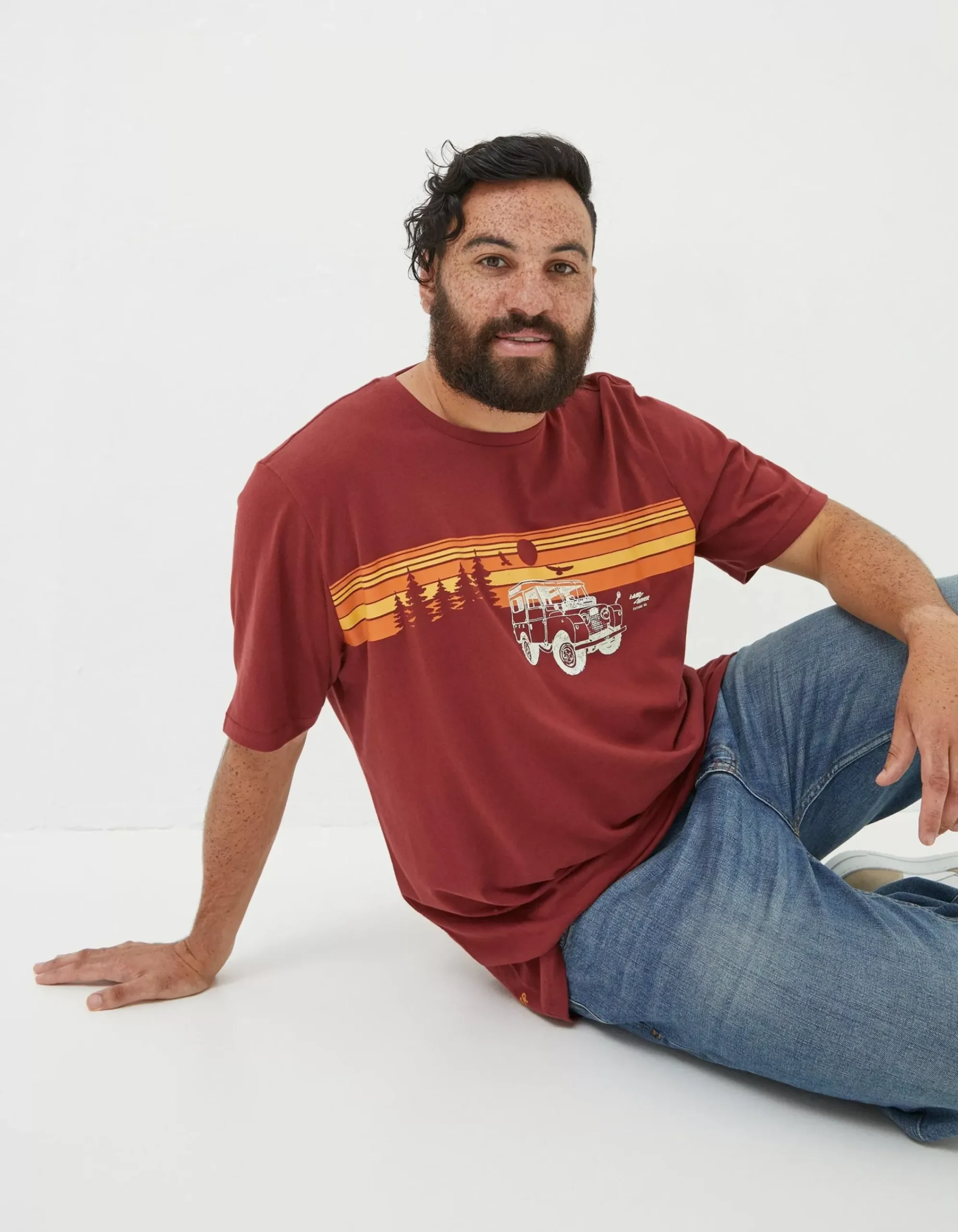 Gifts FatFace Land Rover Collaboration|Land Rover Sunset Road T-Shirt