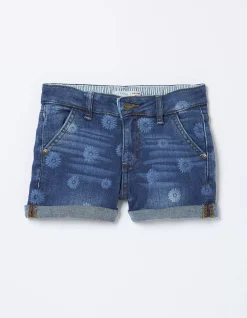 Girls FatFace View All|Laser Print Denim Shorts