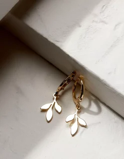 Women FatFace View All|Leaf Drop Earrings
