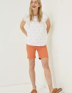 Women FatFace Tops & T-Shirts|Leah Embroidered Top