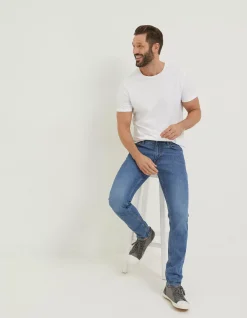 Men FatFace Jeans|Lean Slim Light Wash Jeans