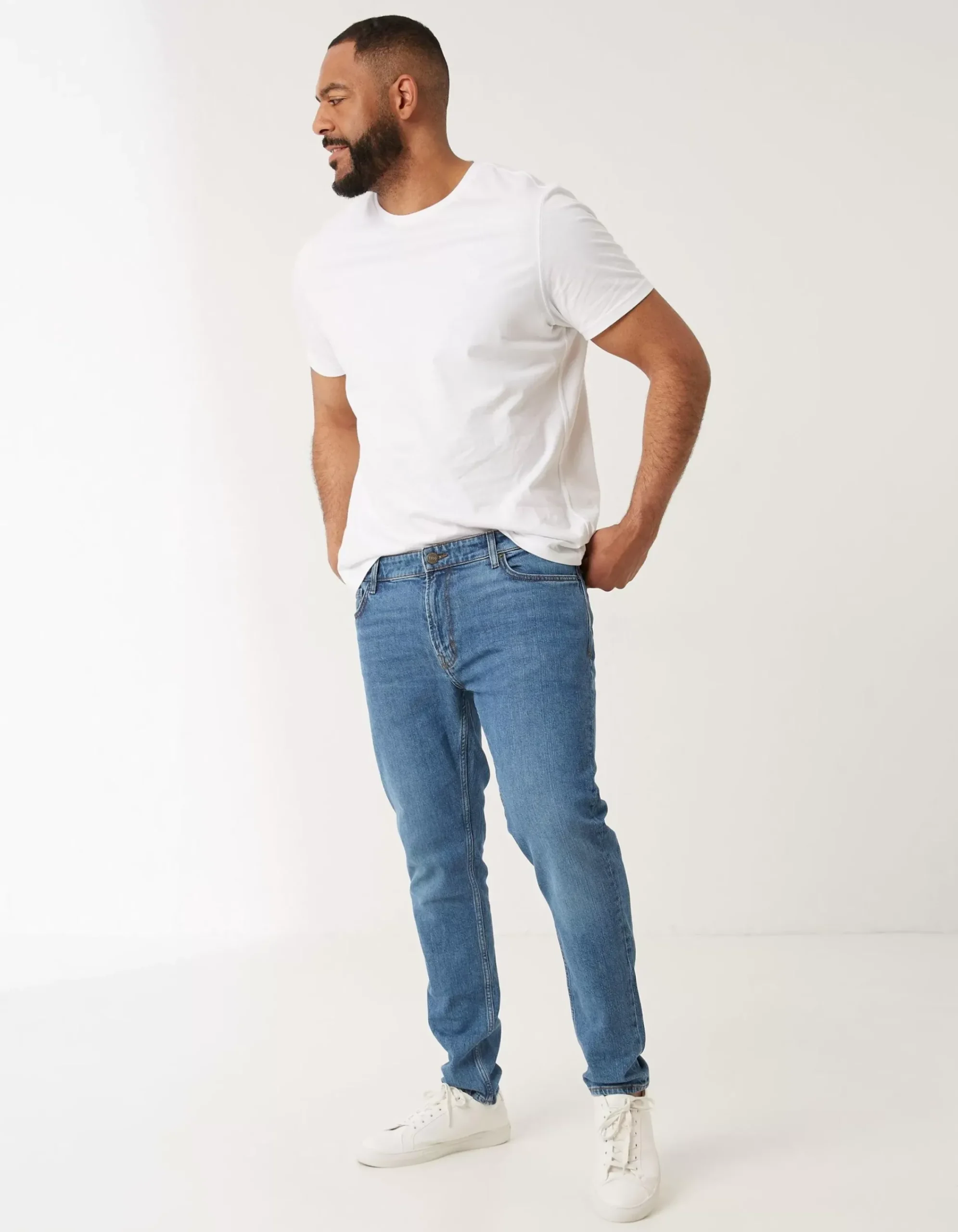 Men FatFace Jeans|Lean Slim Light Wash Jeans