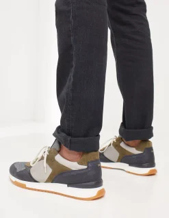 Men FatFace View All|Leather Colour Block Trainers