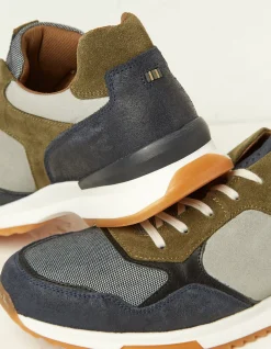 Men FatFace View All|Leather Colour Block Trainers