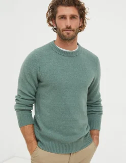 Men FatFace Knitwear|Lewes Crew Jumper