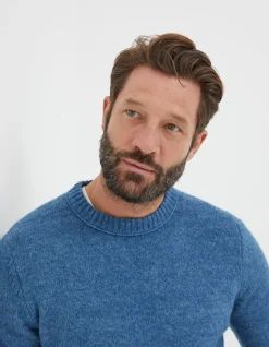 Men FatFace Knitwear|Lewes Crew Jumper