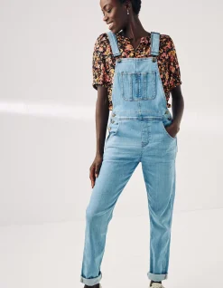 Women FatFace Jeans & Dungarees|Lewes Slim Leg Denim Dungarees