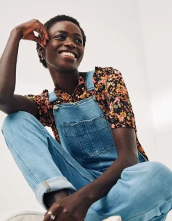 Women FatFace Jeans & Dungarees|Lewes Slim Leg Denim Dungarees