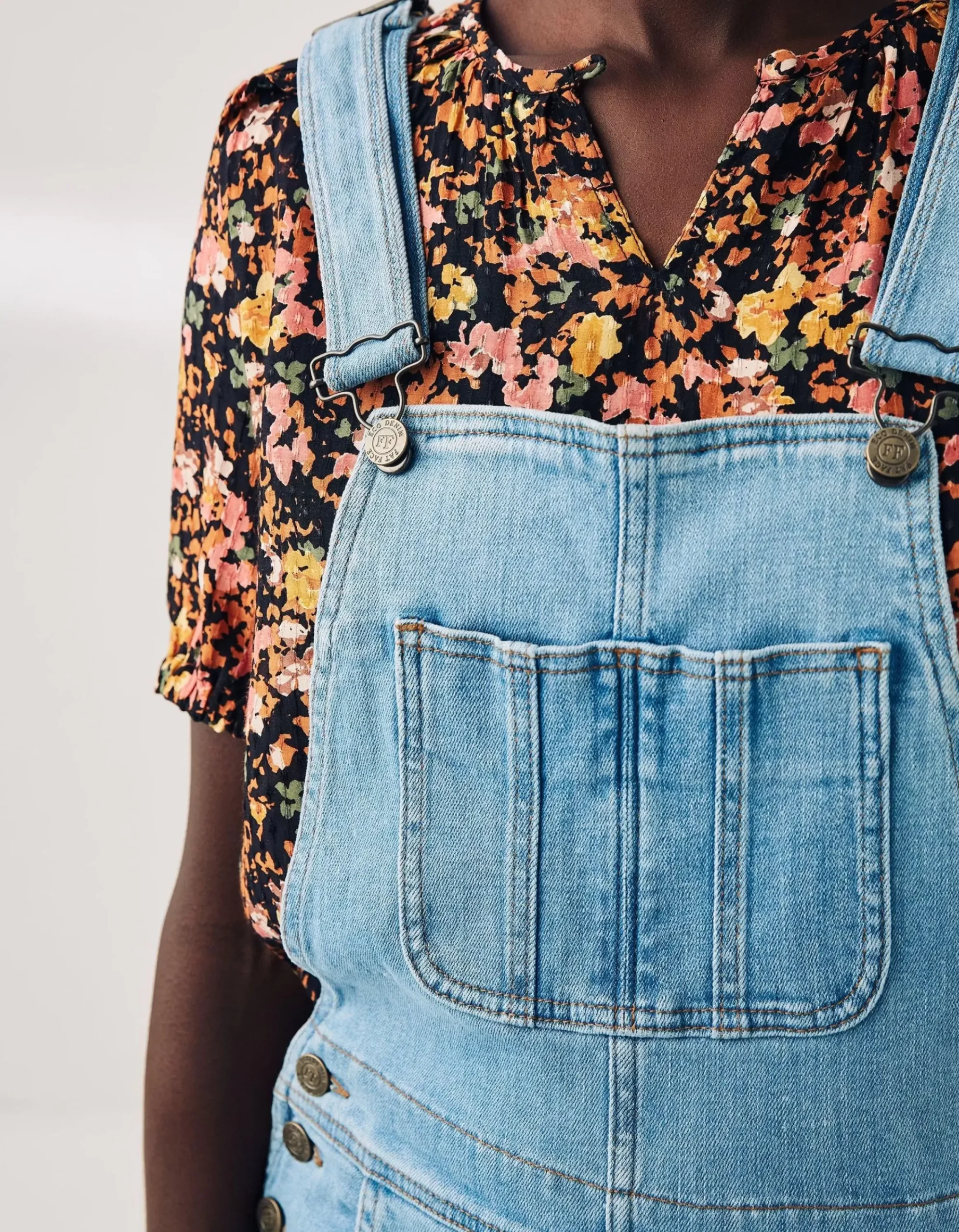 Women FatFace Jeans & Dungarees|Lewes Slim Leg Denim Dungarees