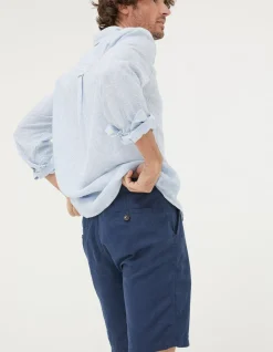 Men FatFace Shorts|Linen Flat Front Shorts