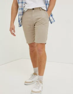 Men FatFace Shorts|Linen Flat Front Shorts