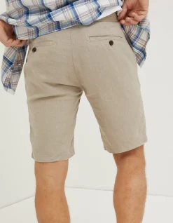 Men FatFace Shorts|Linen Flat Front Shorts