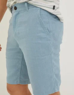 Men FatFace Shorts|Linen Flat Front Shorts