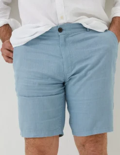 Men FatFace Shorts|Linen Flat Front Shorts