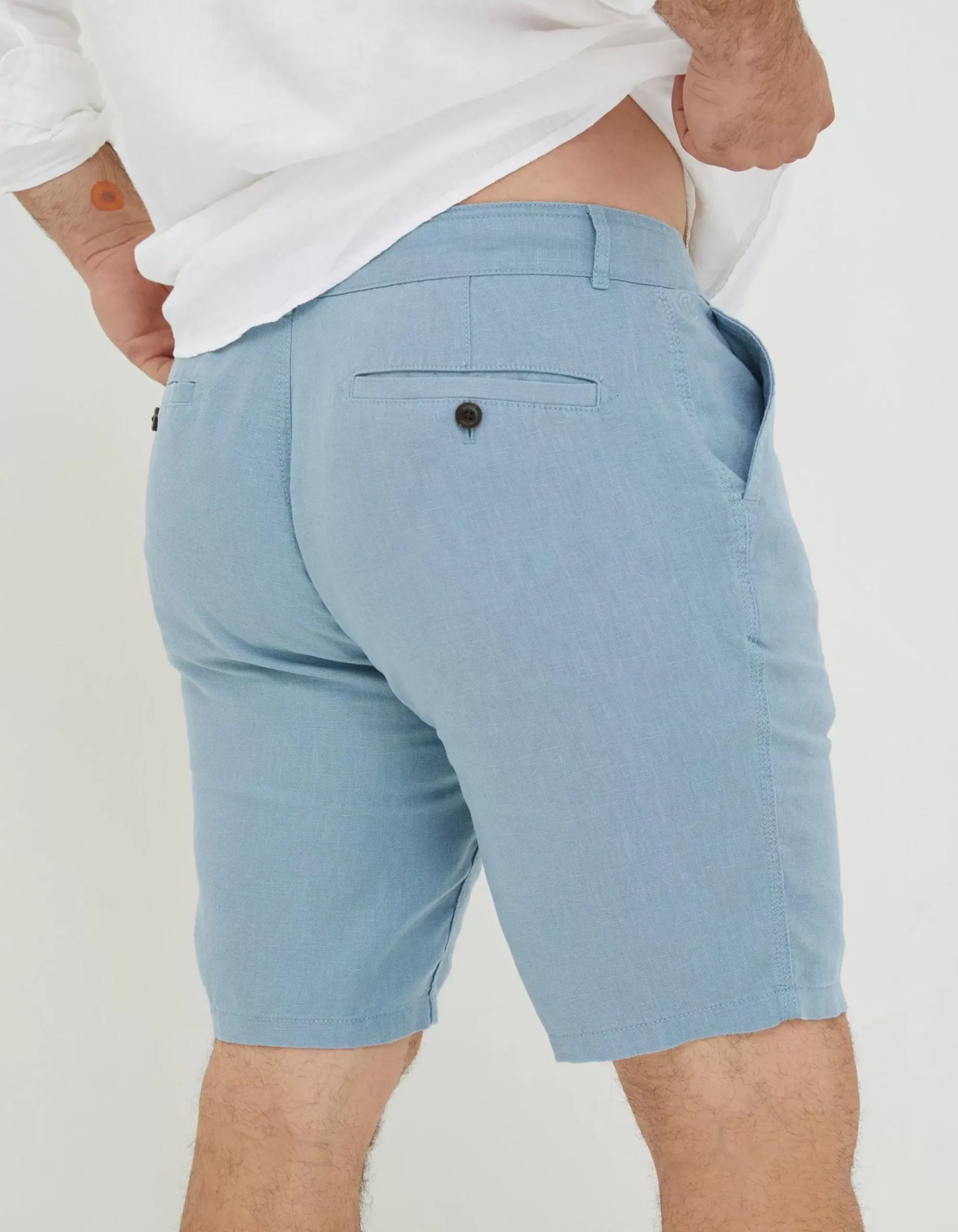 Men FatFace Shorts|Linen Flat Front Shorts