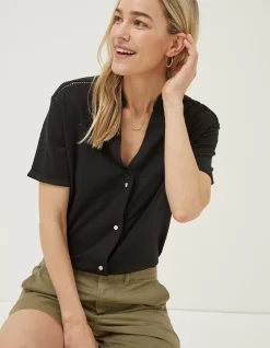 Women FatFace Tops & T-Shirts|Linen Shirt