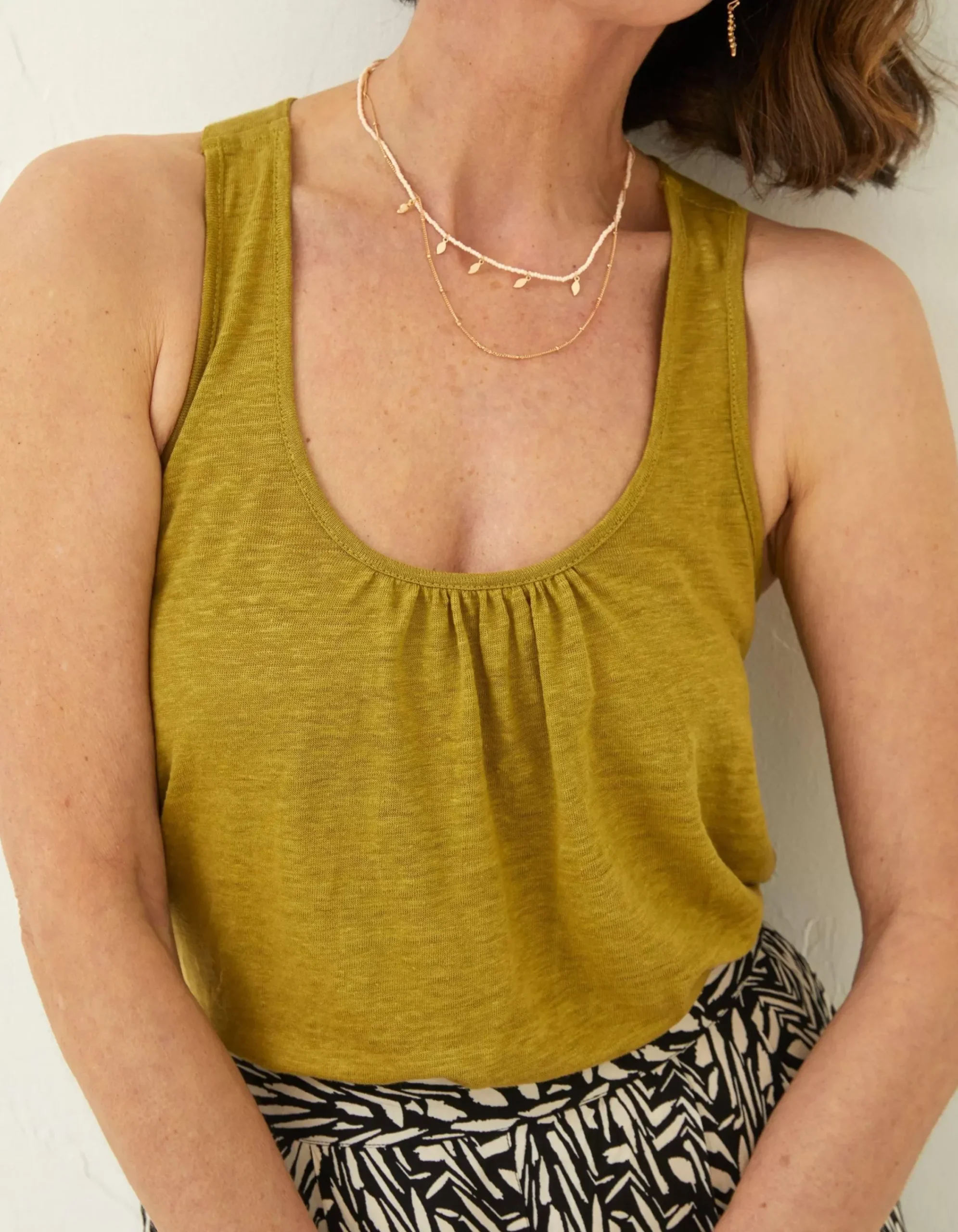 Women FatFace Tops & T-Shirts|Linen Vest Top
