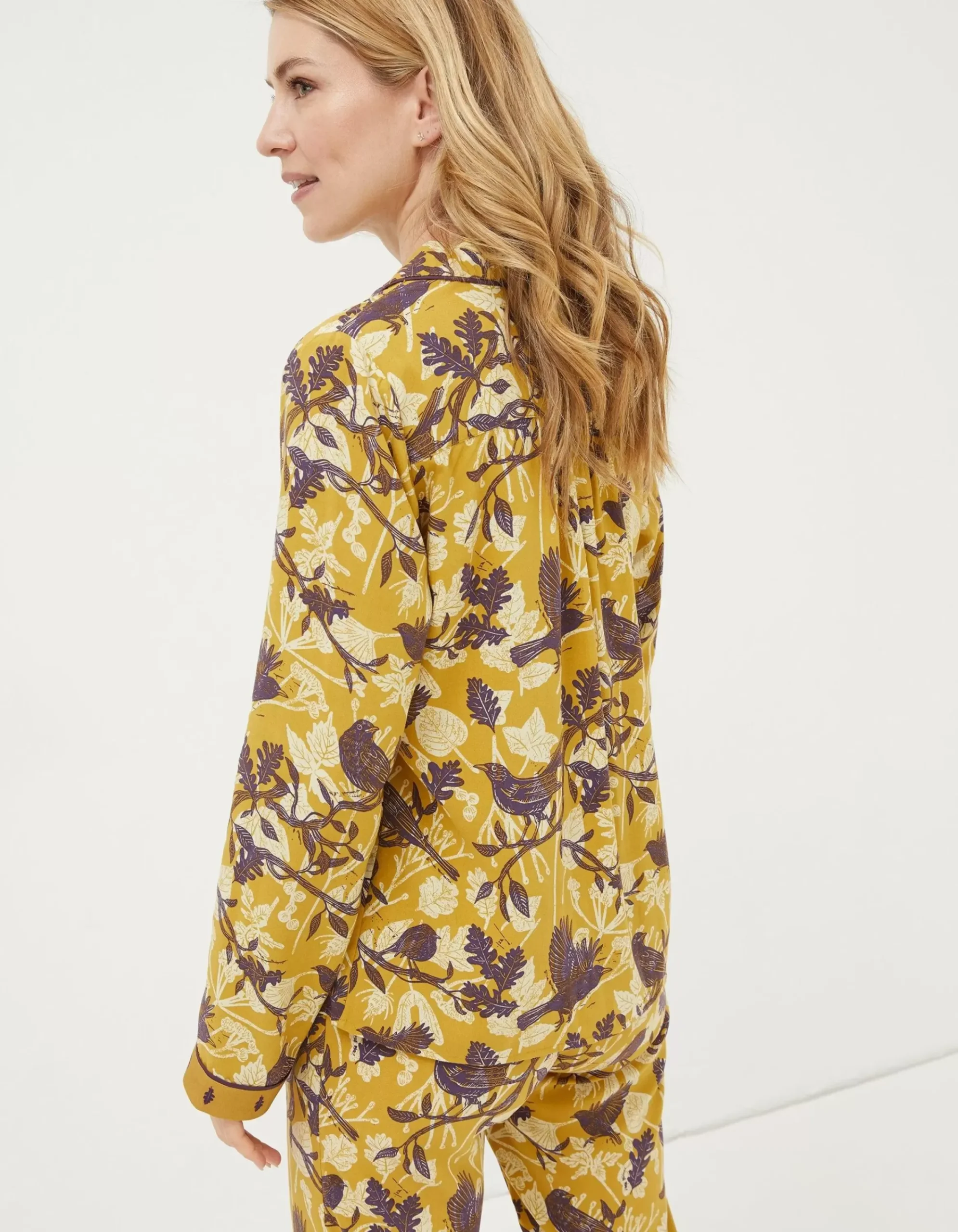 Women FatFace Nightwear & Loungewear|Lino Birds Pyjama Top