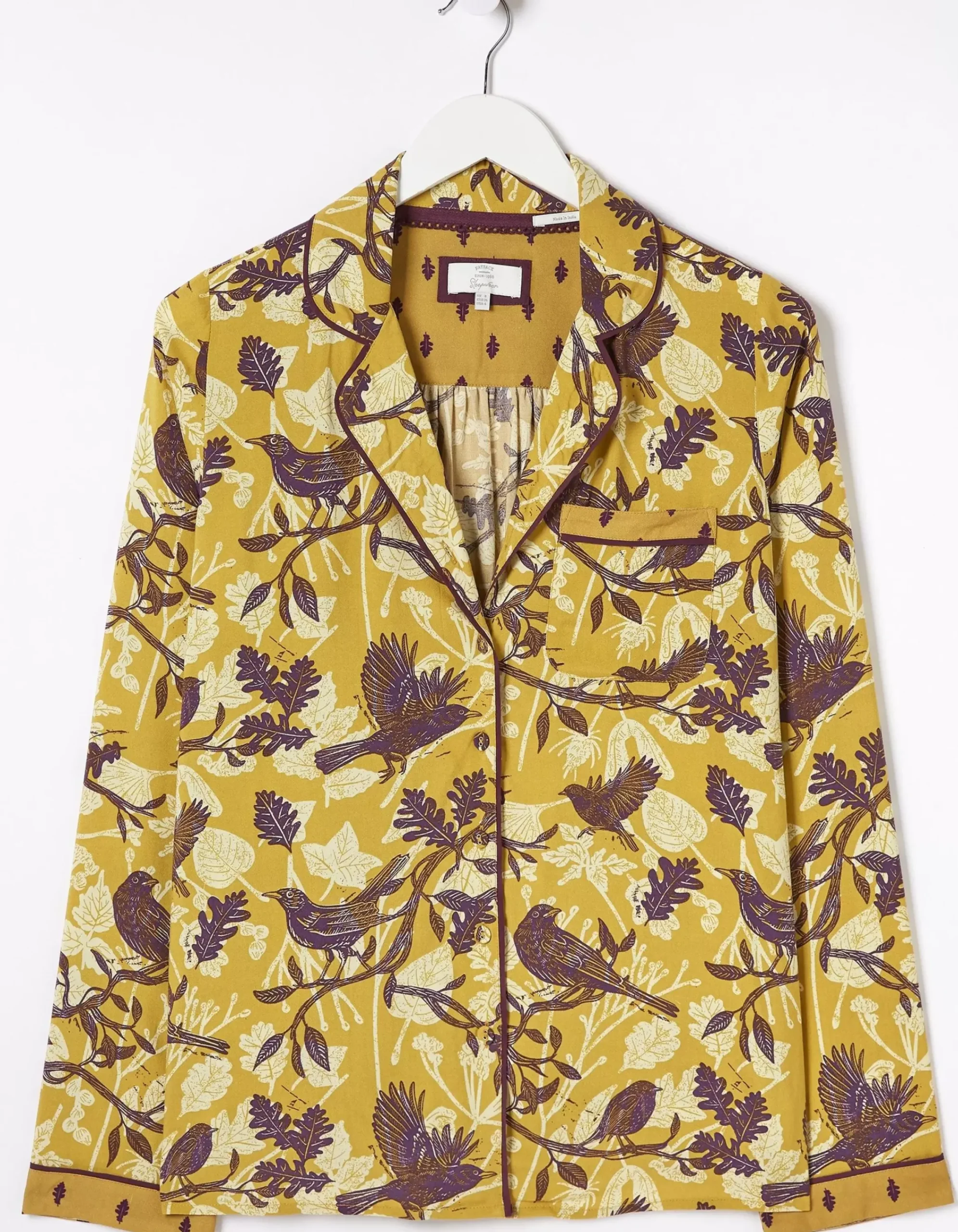 Women FatFace Nightwear & Loungewear|Lino Birds Pyjama Top