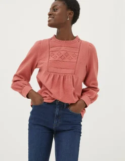 Women FatFace Tops & T-Shirts|Liza Broderie Top