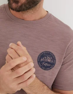 Men FatFace T-Shirts|Long Path Printed T-Shirt