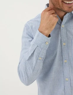 Men FatFace Shirts|Long Sleeve Gore Stripe Shirt