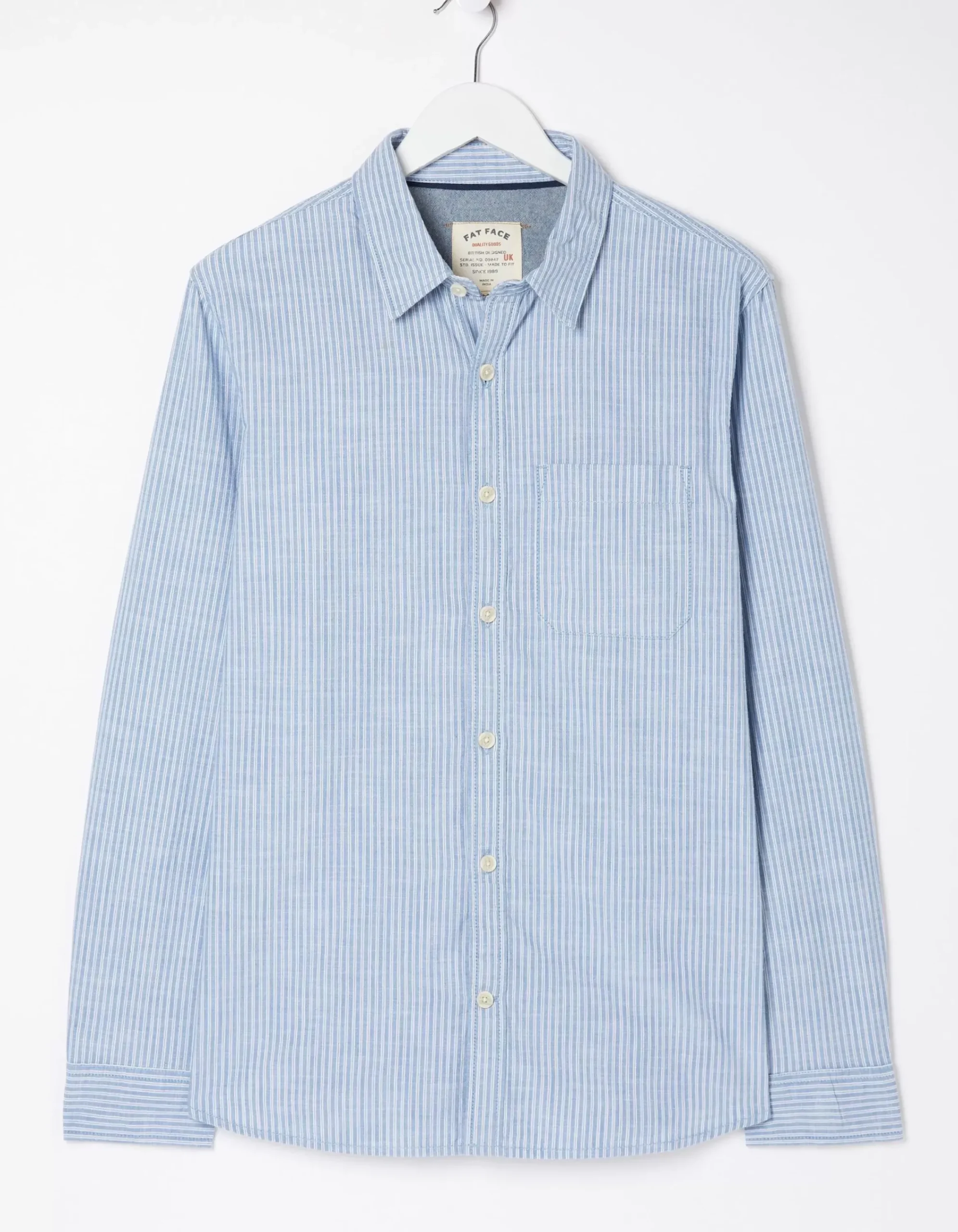 Men FatFace Shirts|Long Sleeve Gore Stripe Shirt