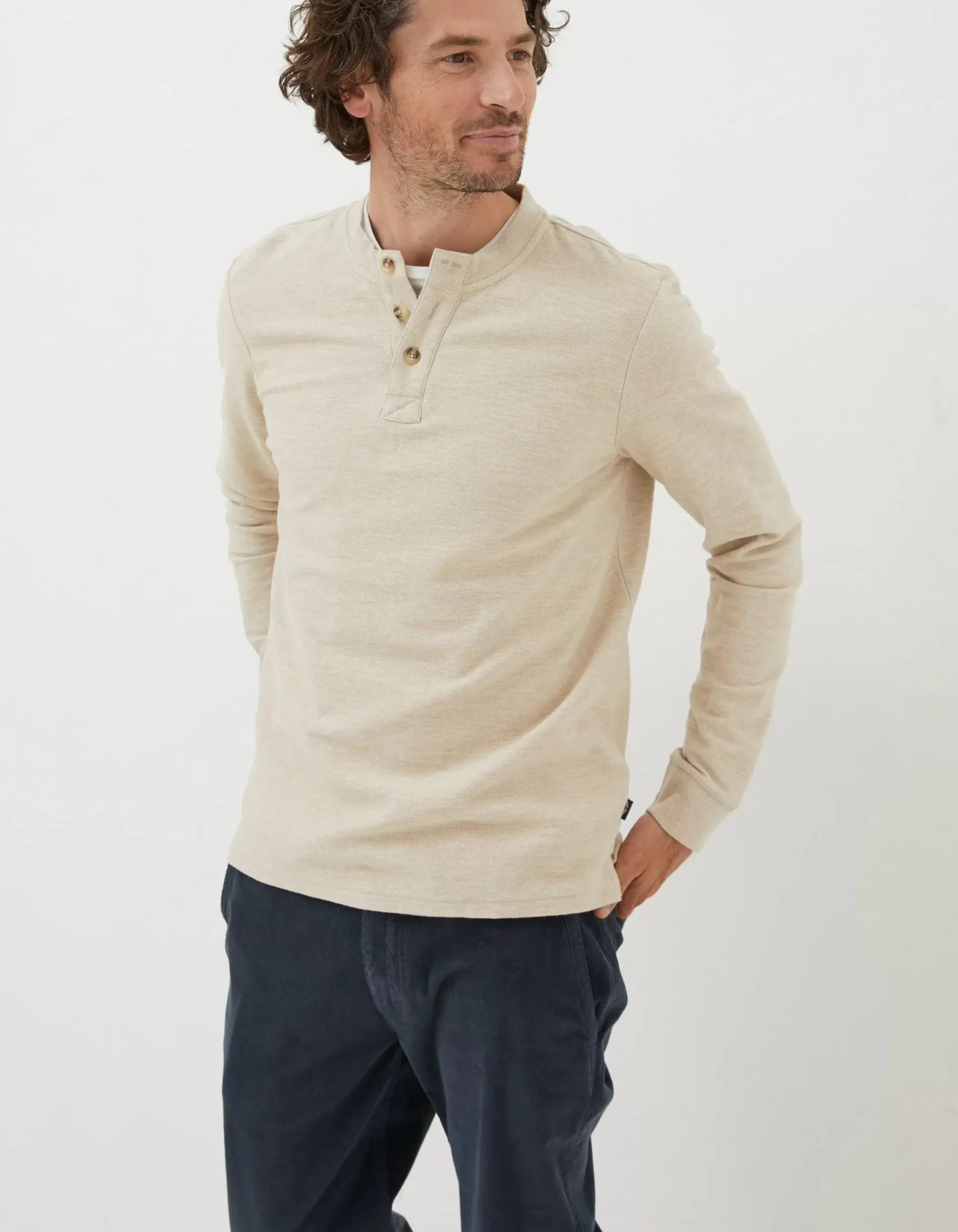 Men FatFace T-Shirts|Long Sleeve Kintbury Henley