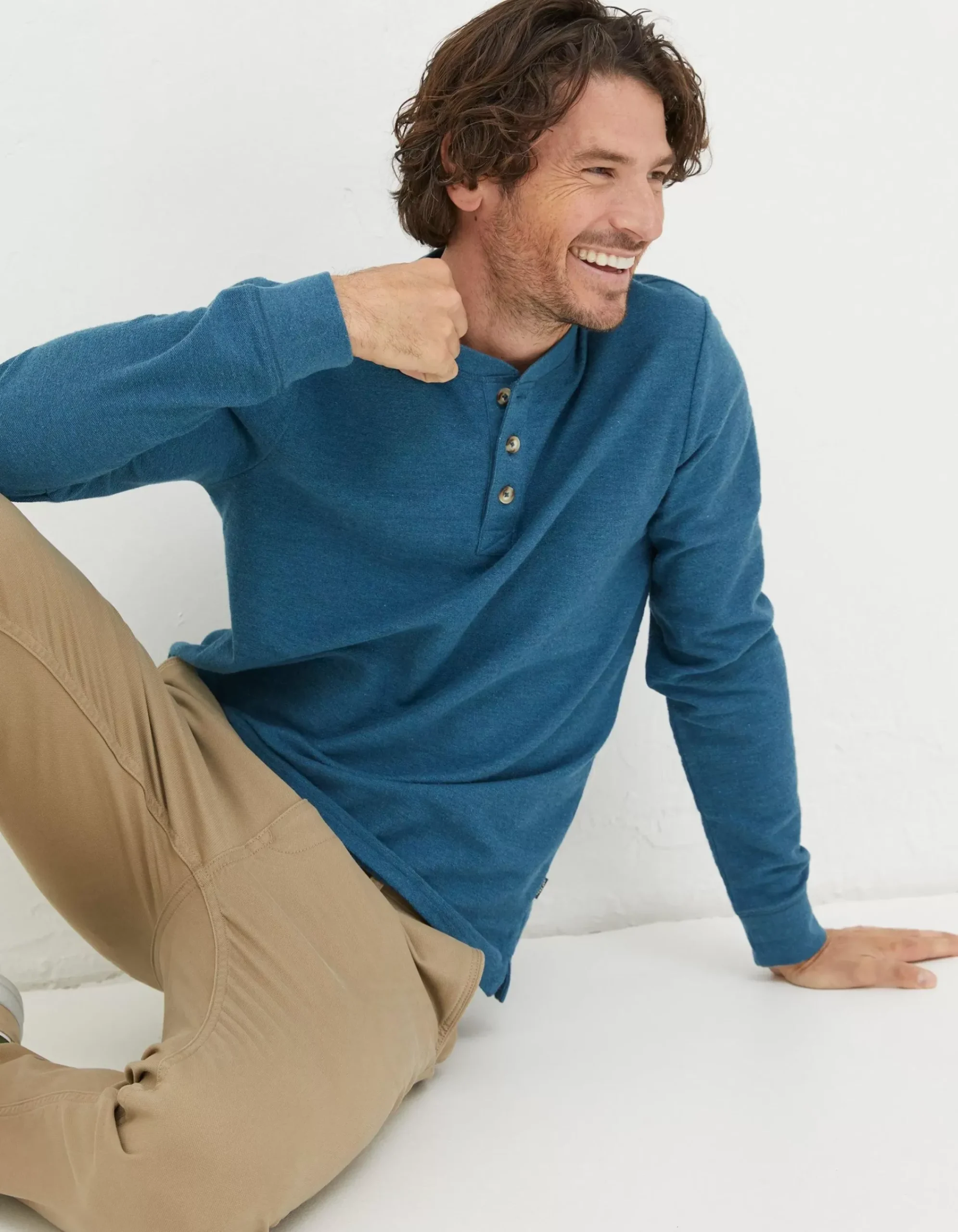 Men FatFace T-Shirts|Long Sleeve Kintbury Henley