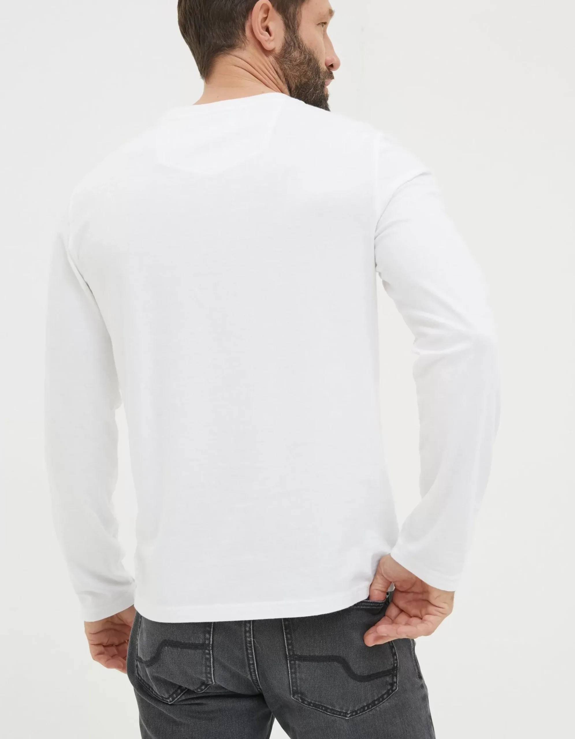 Men FatFace View All|Long Sleeve Lulworth Crew Neck T-Shirt