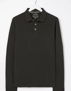 Men FatFace Polo Shirts|Long Sleeve Organic Pique Polo