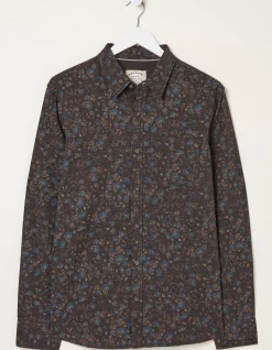 Men FatFace Shirts|Long Sleeve Painted Floral Print Shirt