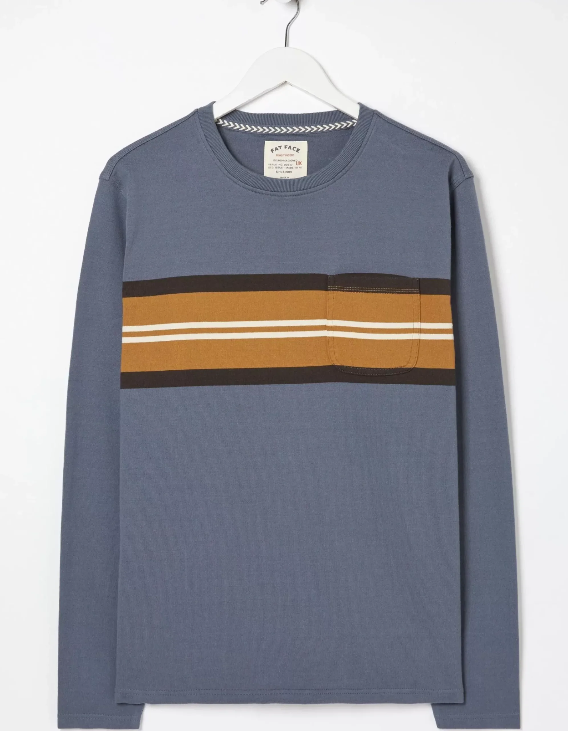 Men FatFace View All|Long Sleeve Pocket Crew