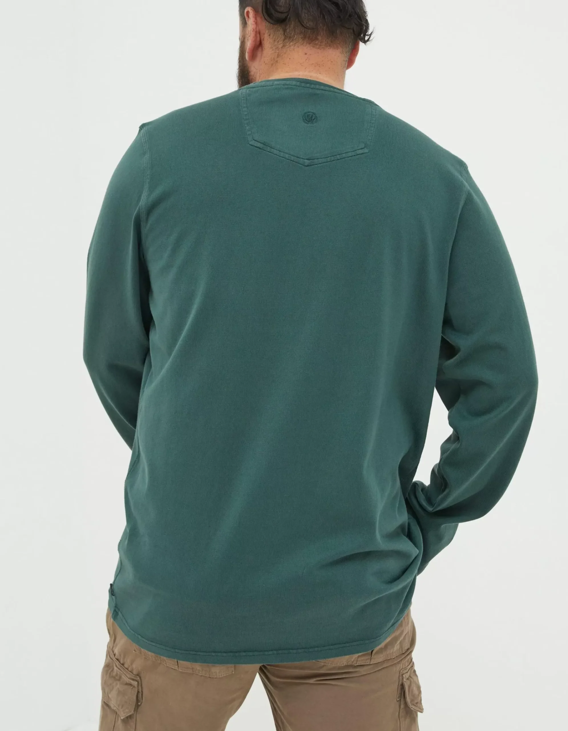 Men FatFace View All|Long Sleeve Pocket Crew