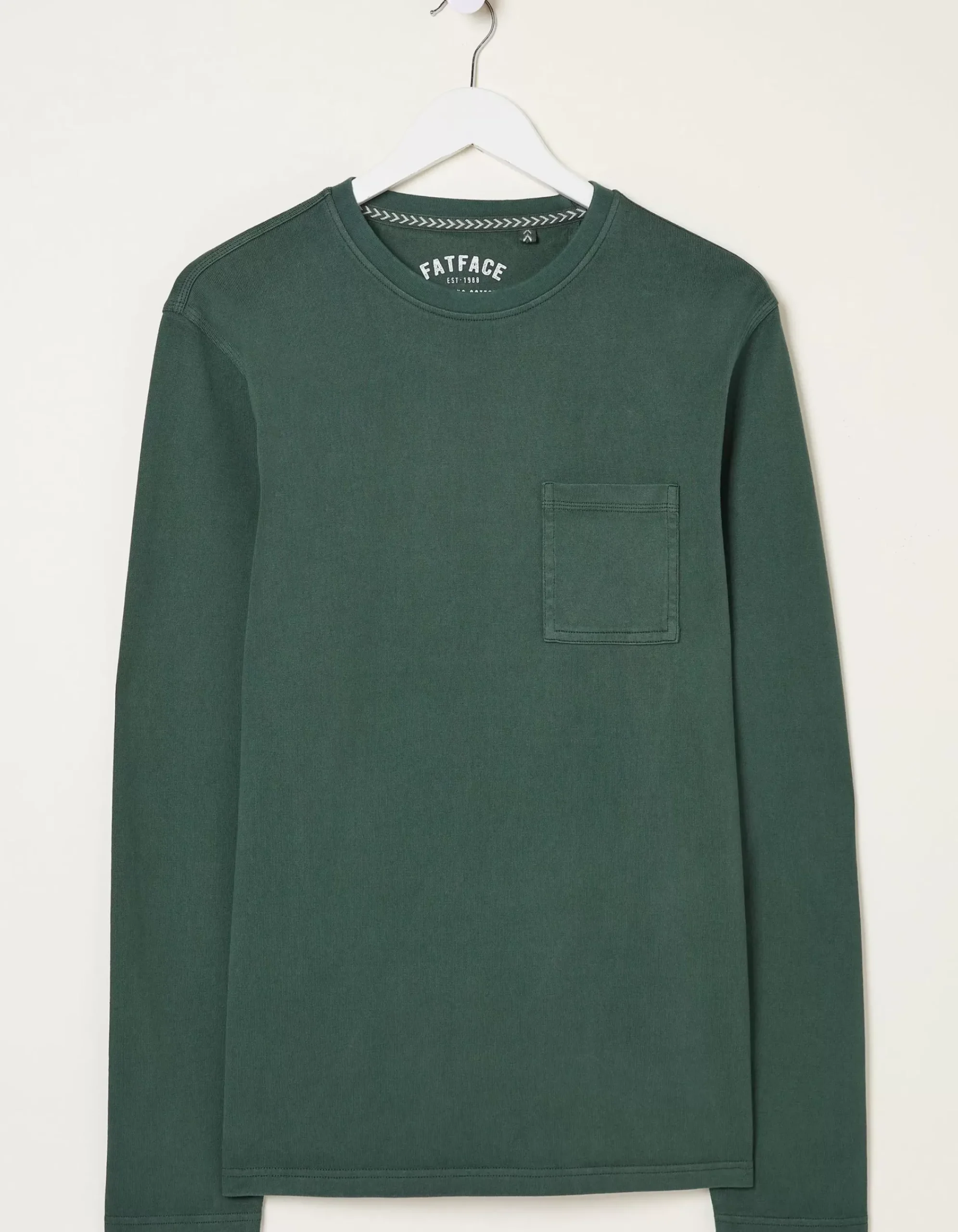 Men FatFace View All|Long Sleeve Pocket Crew