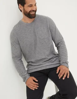 Men FatFace View All|Long Sleeve Stripe Pocket T-Shirt