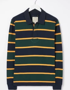 Men FatFace T-Shirts|Long Sleeve Stripe Rugby Sweatshirt