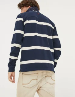 Men FatFace T-Shirts|Long Sleeve Stripe Rugby Shirt