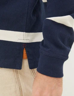 Men FatFace T-Shirts|Long Sleeve Stripe Rugby Shirt