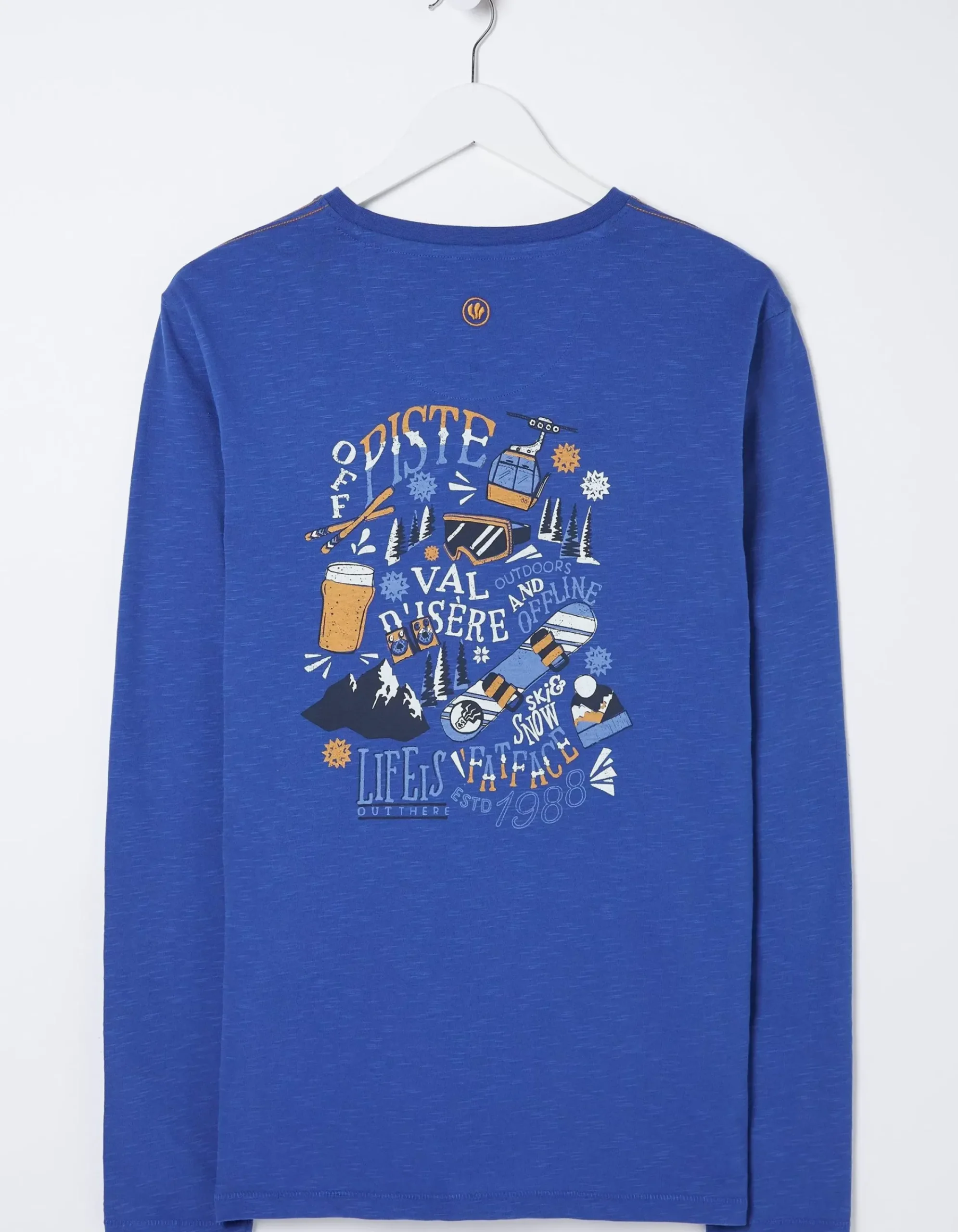 Men FatFace T-Shirts|Long Sleeve Val D'Isere T-Shirt