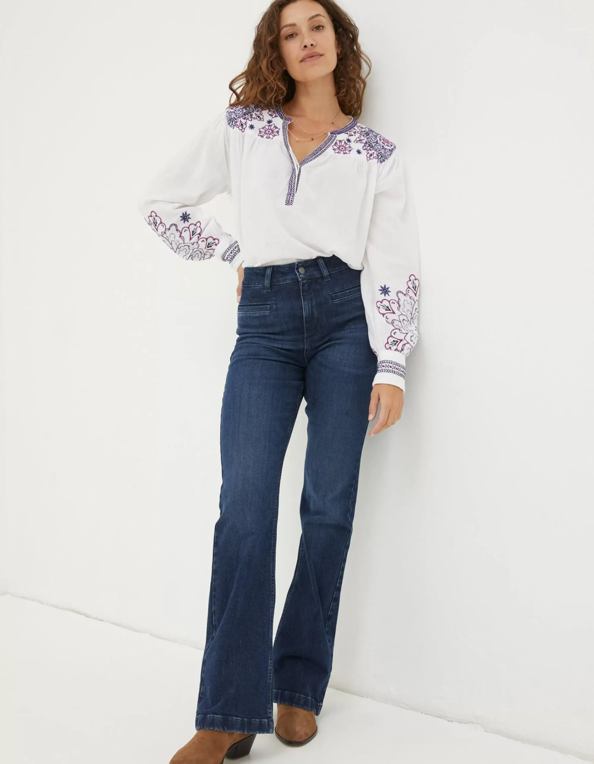 Women FatFace Shirts & Blouses|Lou Embroidered Blouse
