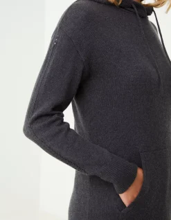 Women FatFace Dresses|Lounge Knitted Hoodie Dress