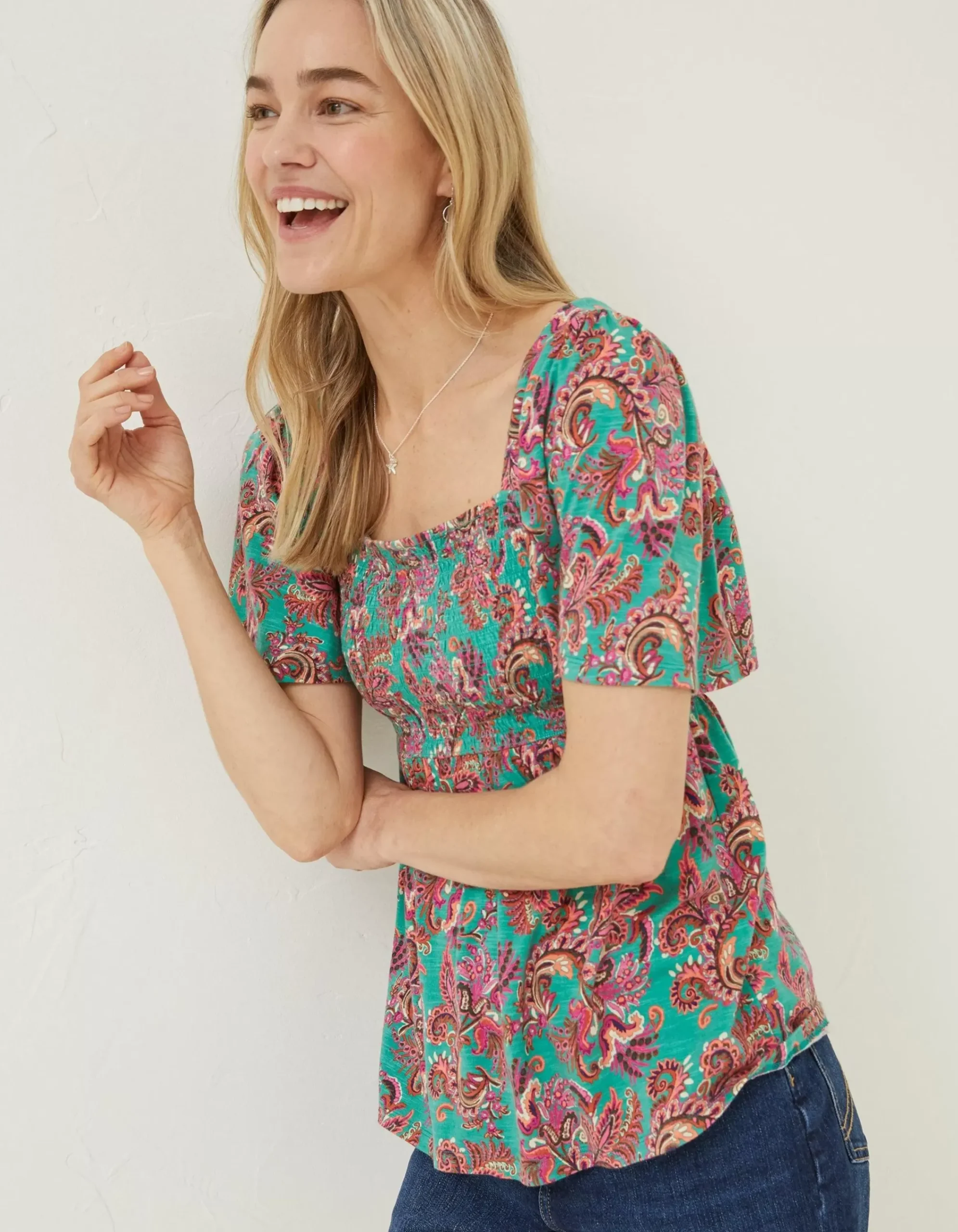 Women FatFace Tops & T-Shirts|Lucia Festival Floral Top