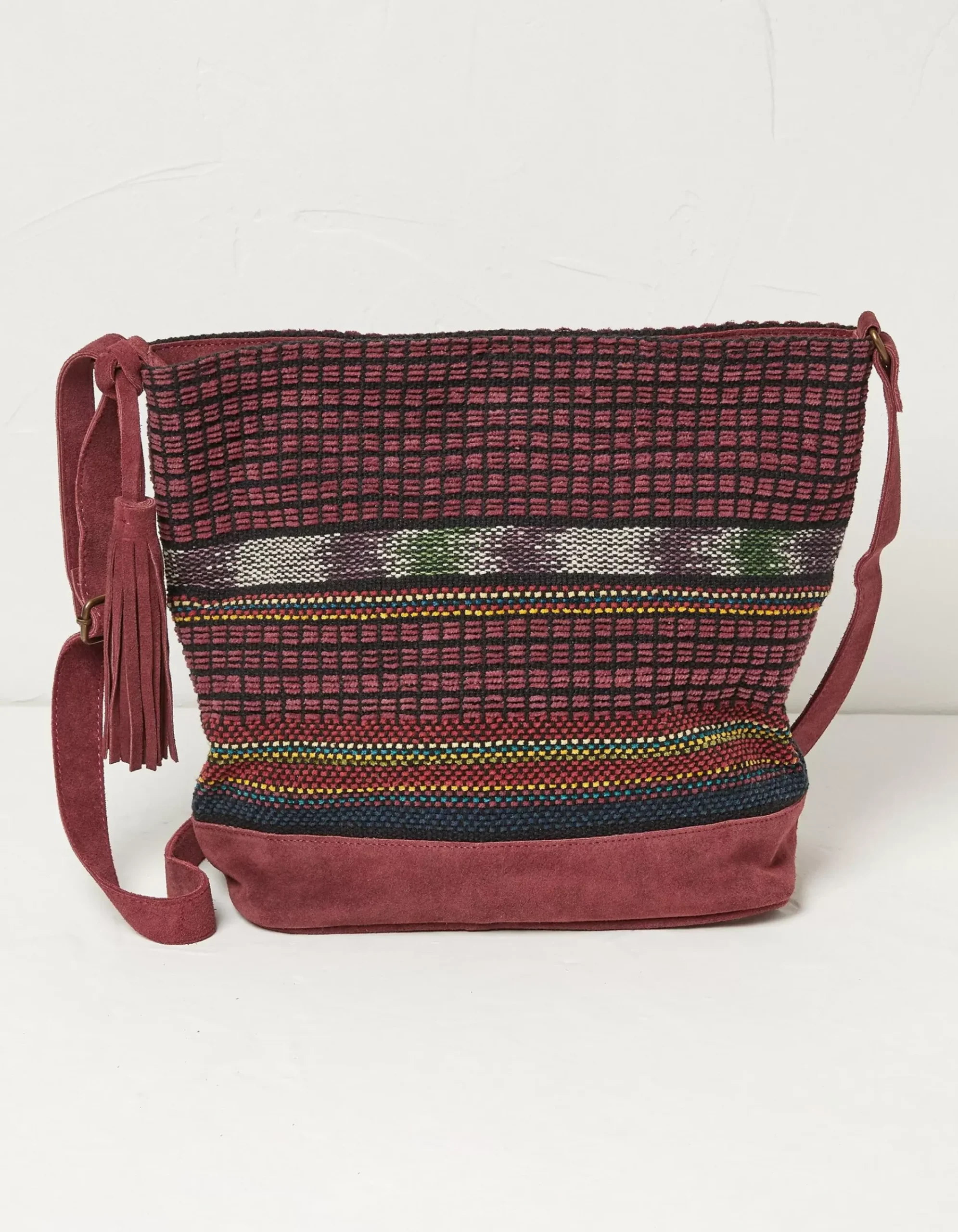 Women FatFace View All|Lula Suede Woven Shoulder Bag