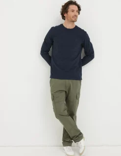 Men FatFace T-Shirts|Lulworth Long Sleeve T-Shirt
